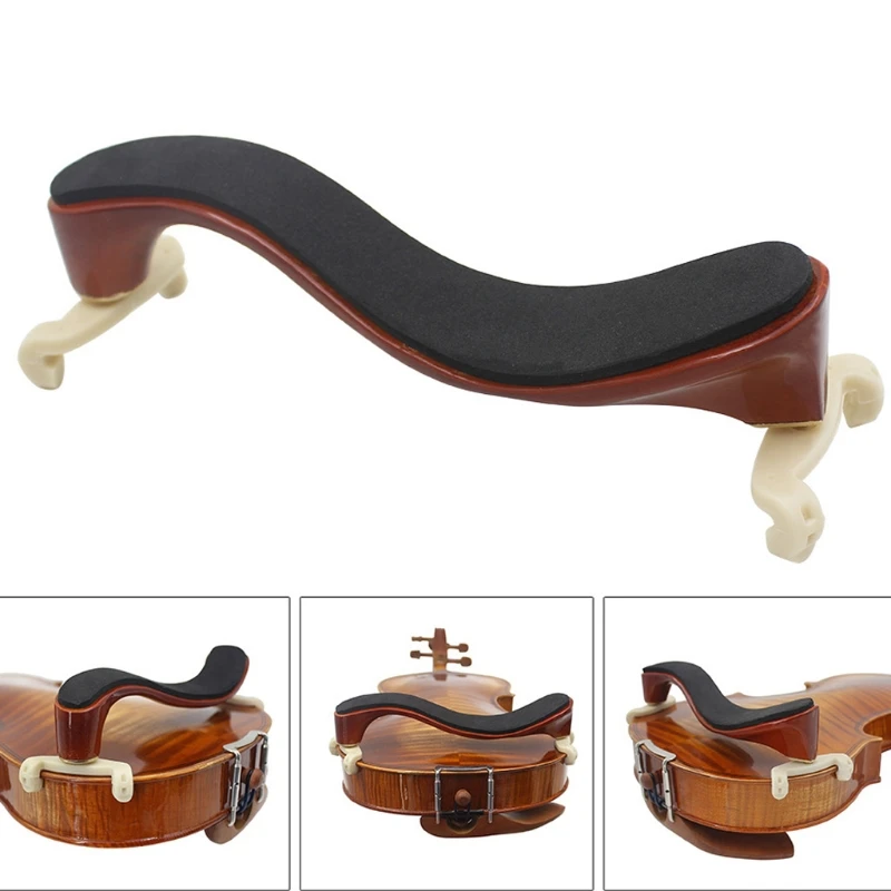 Pro Wooden Violin Shoulder Rest for 3/4 4/4 Violin Fiddle with Cleaning