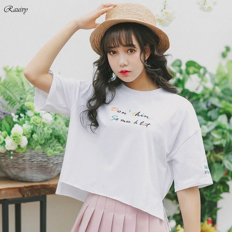 summer tops 2019 ulzzang harajuku women shirts korean summer style ...