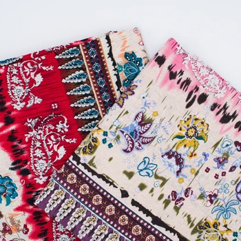 

Bohemian cotton and linen otton Linen Fabric For Quilting,DIY Sewing,Sofa,Curtain,Bag,Cushion,Furniture Cover Material100CM150CM