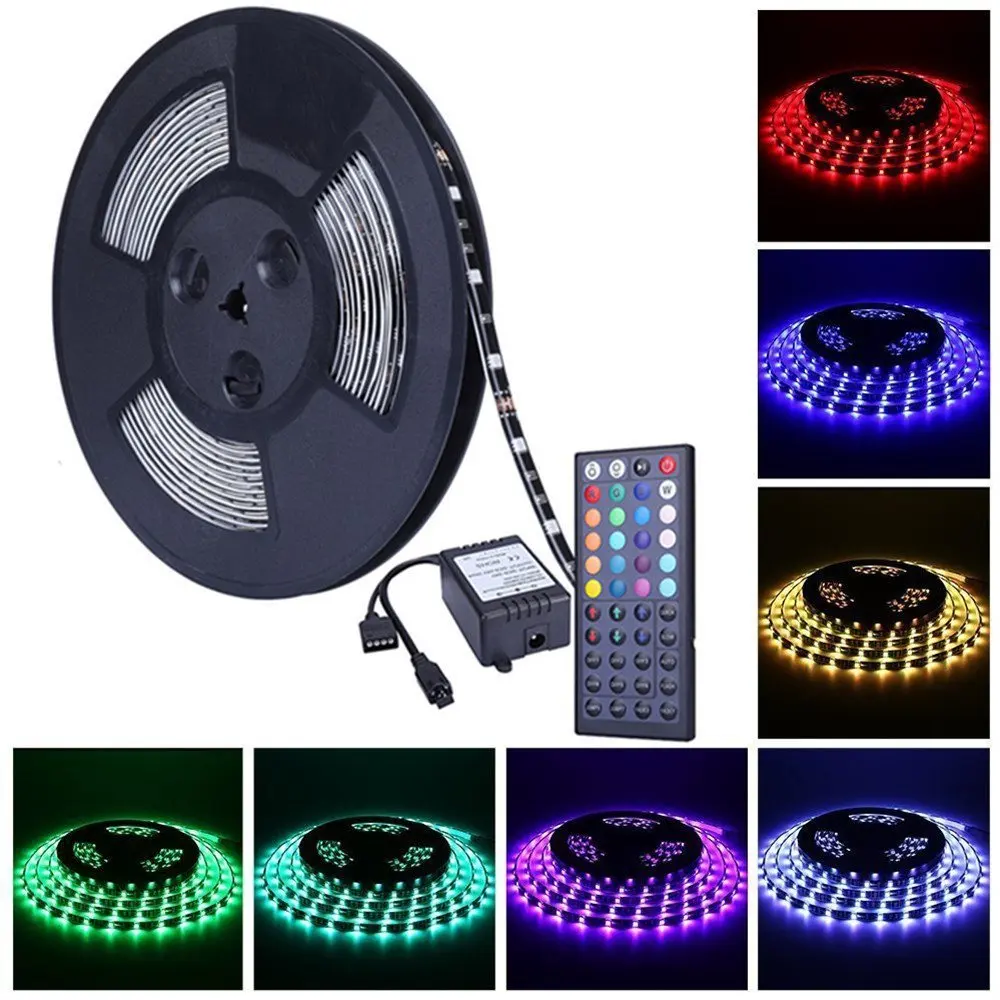 Waterproof 5050 SMD 32.8ft (10m) RGB LED Strip Light Kit, Color