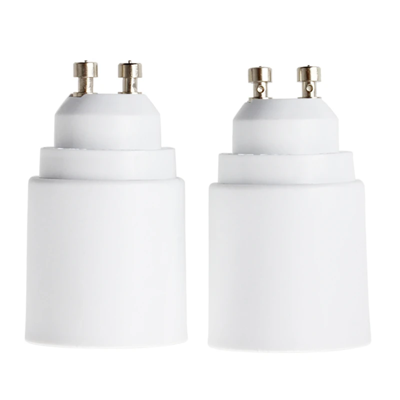 

2 Packs White LED Light GU10 to E27 Plug Adapter