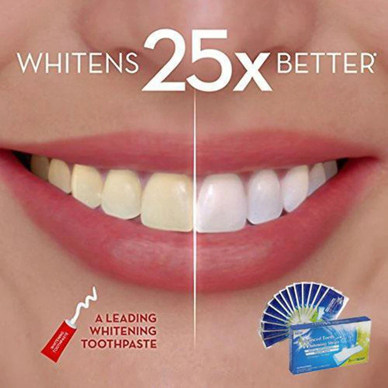 NEW 28 PCS 14 Packs Advanced Teeth Whitening Strips 3D Ultra Gel Oral Care Dental Hygiene