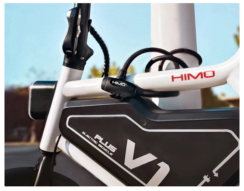 Mijia HIMO L150 портативный Противоугонный складной кабельный замок с 150 см стальным гибким кабелем и 2 ключами для электрического велосипеда