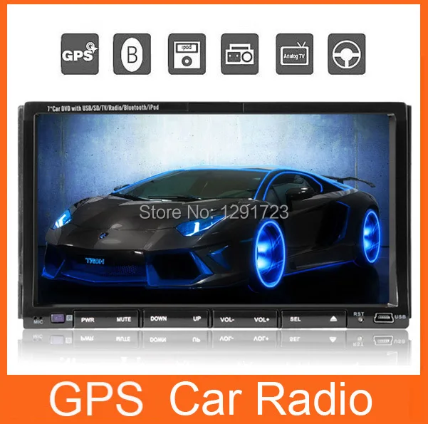 Discount Universal double 2 Din Car Radio gps navigation DVD CD video Player USB/SD+iPod+tv+Bluetooth Car audio Stereo (Android Optional) 5