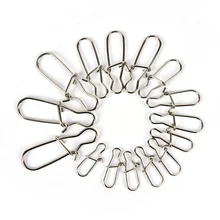 Роликовое крепление запор вращающиеся твердые кольца безопасности защелки рыболовный крючок Разъем 100 шт./компл. Нержавеющая сталь крюк