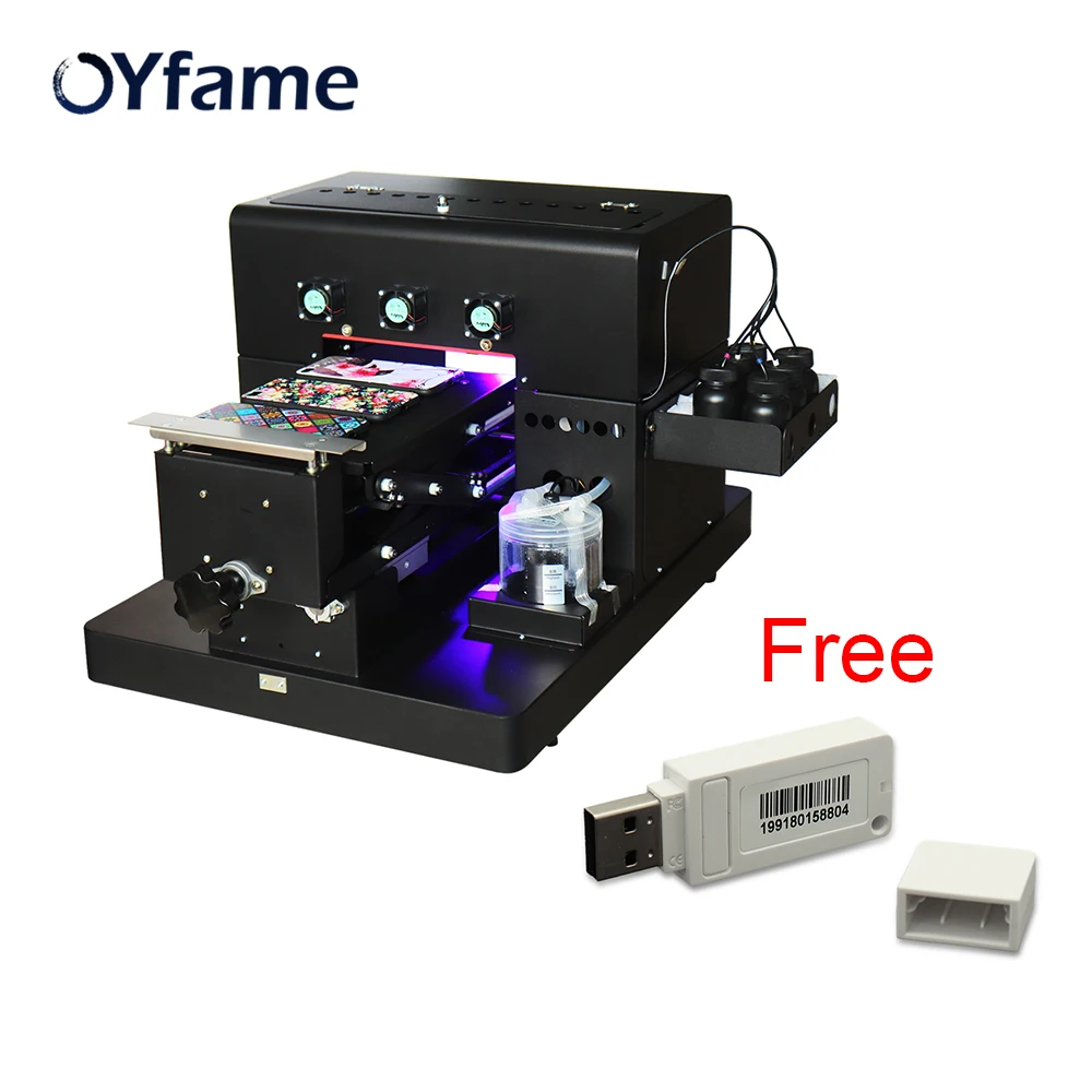 

УФ-принтер OYfame A4, УФ-принтер для чехлов для телефона, для зеркальной кожи, ТПУ, Golf, УФ-принтер с белым программным обеспечением ver9.0 RIP