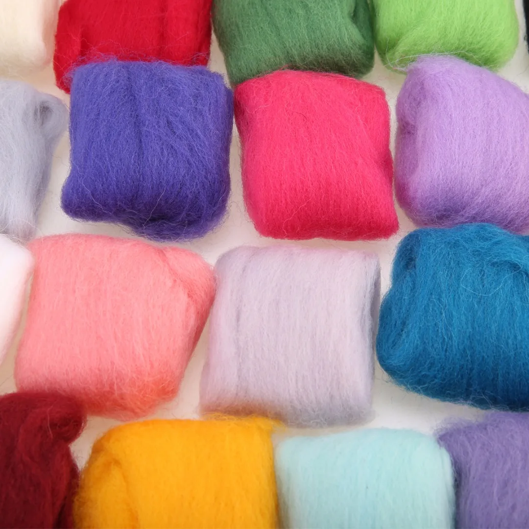 1 Set 3g 36 Colors Merino Wool Fibre Roving For Needle Felting Hand Spinning Toys Doll Needlework DIY Crafts Mayitr