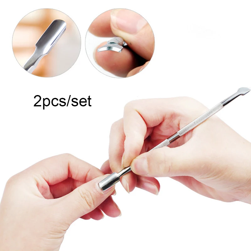 

2pcs/lot Nail Cuticle Pushers Nail Art Pusher Spoon Remover, Manicure Pedicure Cuticle Tools,DIY Nail Beauty Supplies WJ59