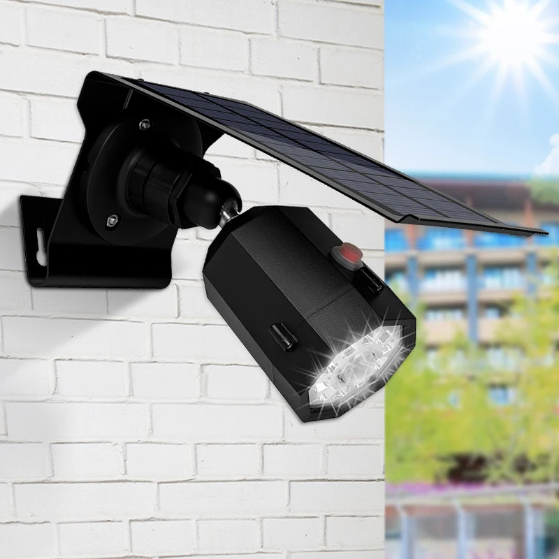 

10 LED Solar Light Adjustable Lighting Angle 500lm Waterproof Lamp Spotlight With Three Modes For Outdoor Gardn Wall Yard
