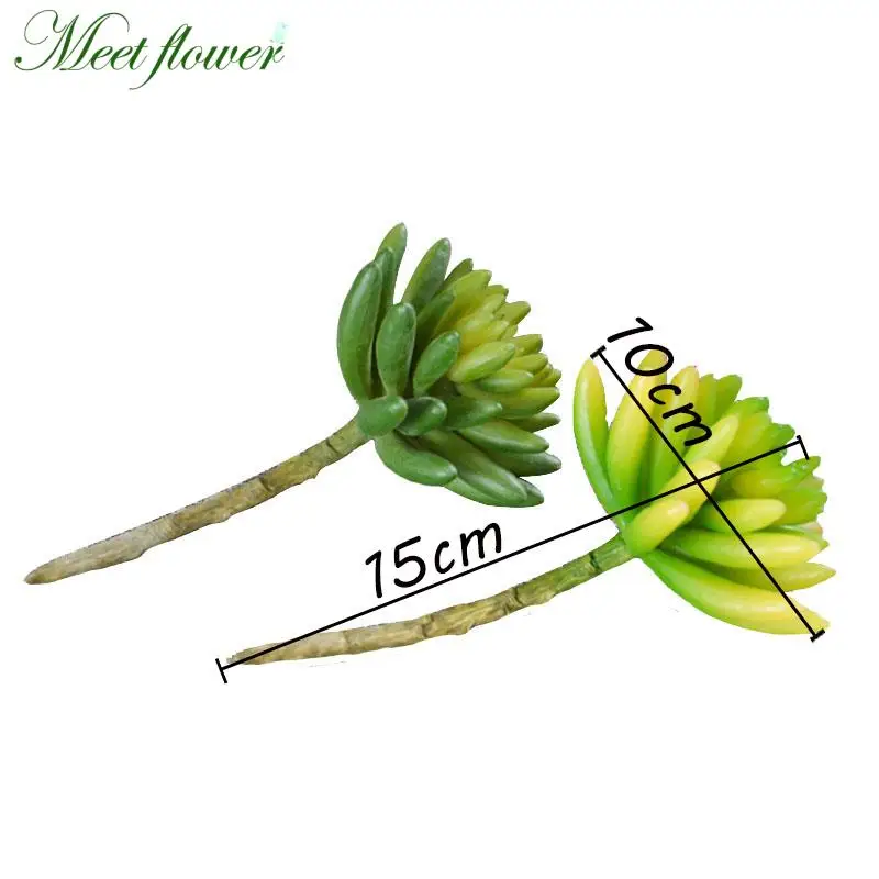 Green Simulation Fleshy Lotus Artificial Bergamot lotus Micro Landscape Arrangment Fake Flower Plants Garden Home Decoration