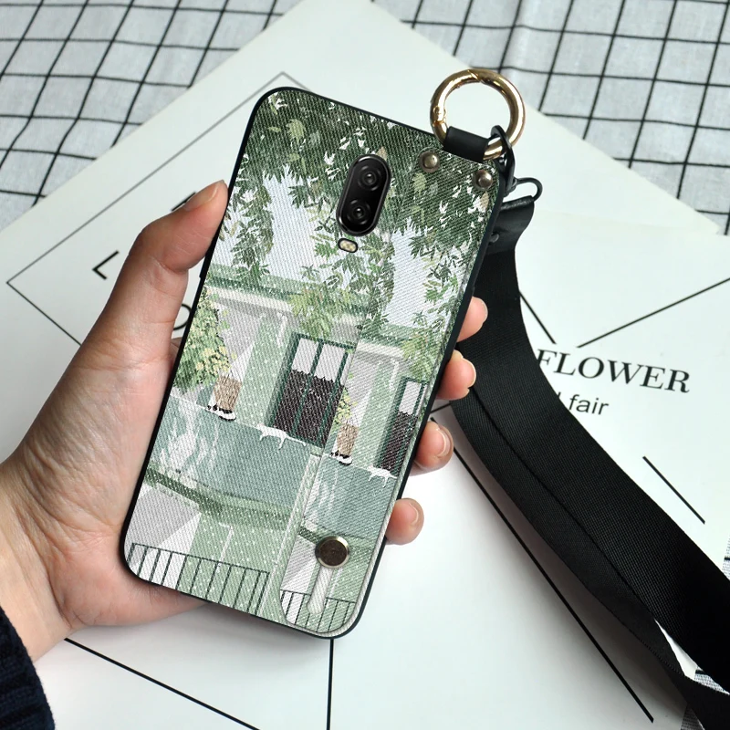 Браслет держатель шейный ремешок чехол s для Oneplus 6 1 + One plus красивый пейзаж задняя