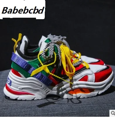 Babebcbd/брендовая мужская модная Повседневная дышащая мужская обувь; кроссовки на платформе со шнуровкой; высококачественные кроссовки; обувь для влюбленных