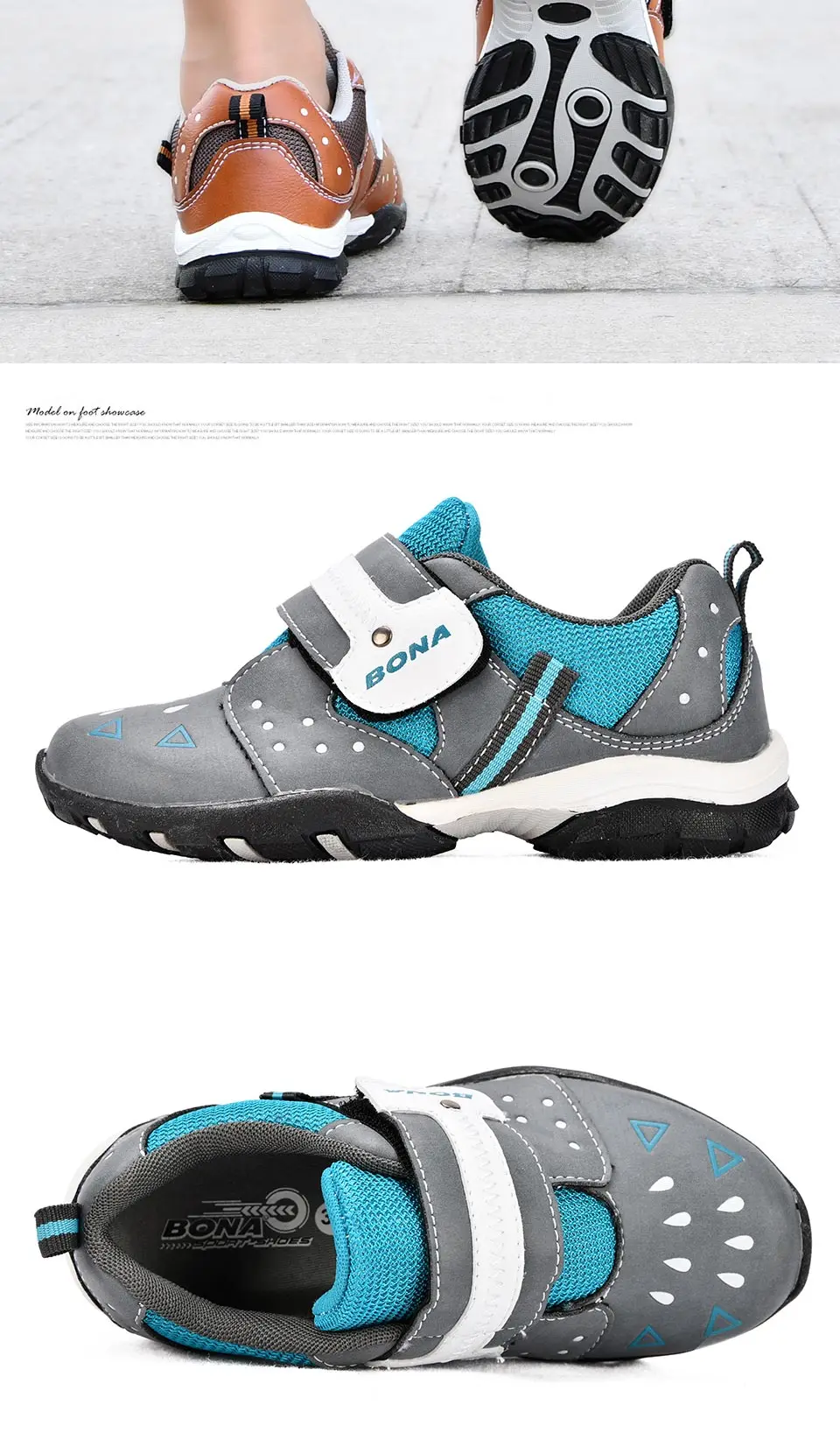 Meninas de Lazer Bona Novo Estilo Moda Crianças Sapatilhas Malha Sintética Meninos Sapatos Casuais Sapatos Hook & Loop Rápido Frete Grátis 25 malha sintética meninos sapatos casuais hook &