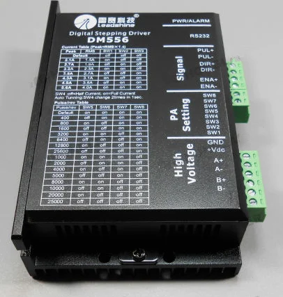 

Leadshine DM556 2 Phase Stepper Motor Driver 5.6A 50VDC driver for cnc stepper motor cnc machine