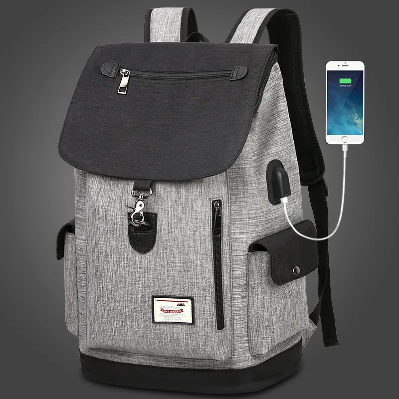 Новые поступления Для мужчин рюкзак для 15 дюйм(ов) Внешний USB заряжать ноутбук рюкзак большой Ёмкость Повседневное Стиль сумка Anti-Theft