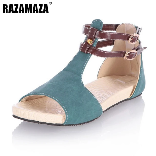 Enkelbandje Vrouwen Vrouw Flats Peep Toe Schoenen Sandalen Platte 7gb6yf