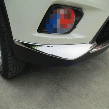 

WELKINRY car auto cover for Nissan X-TRAIL T32 2013 2014 2015 2016 ABS chrome front head bumper corner antiscuff rib trim