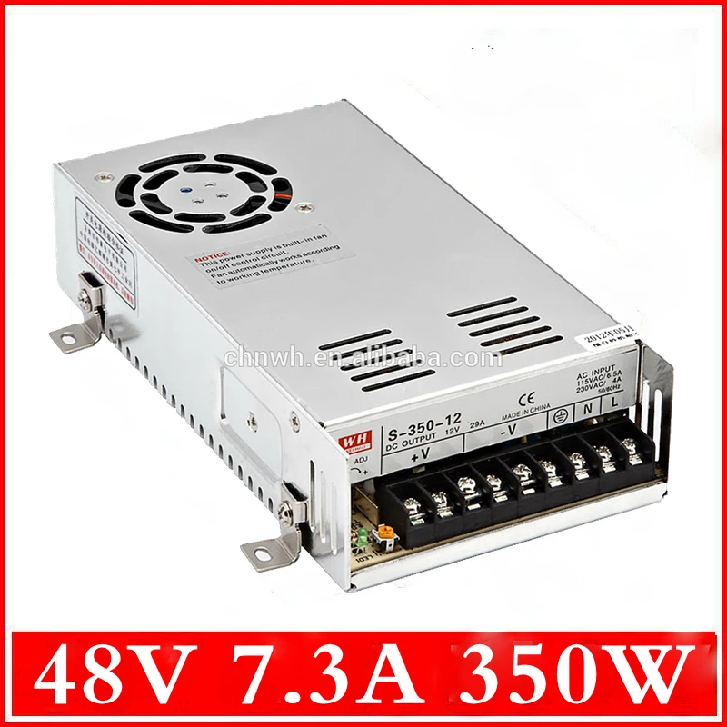 

S-350-48 48V 350W 7.3A Single Output DC Switching Constant Voltage Power Supply For CCTV Camera LED Strip Light CNC 3D Print