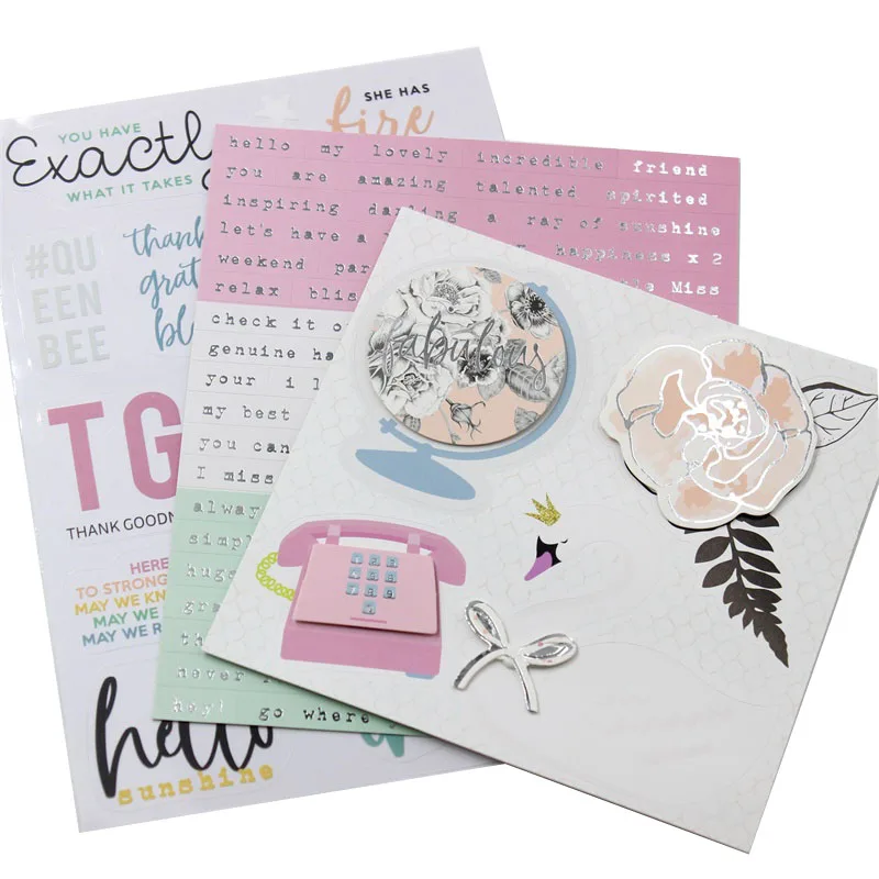 

KSCRAFT Hello Sunshine Lovely Self- adhesive Sticker for Scrapbooking/ DIY Crafts/ Card Making Decoration