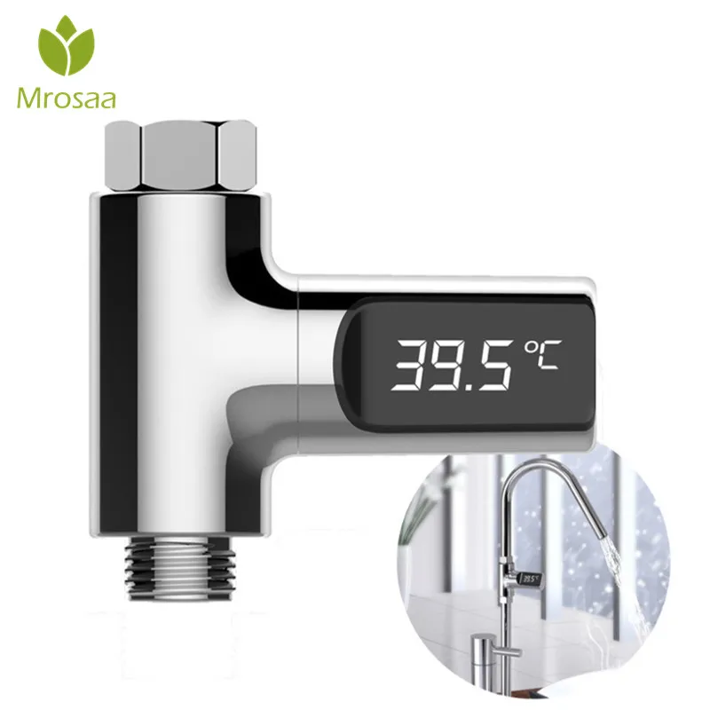 LED Display Household Water Shower Thermometer Self-Generating Electricity Water Temperture Meter Monitor Energy Smart Meter LED Display Household Water Shower Thermometer Self-Generating Electricity Water Temperture Meter Monitor Energy Smart Meter