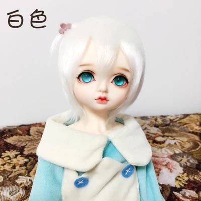 1/3 1/4 1/6 8 10 12 bylthe yosd SD AOD DOD BJD парик MSD Dollfie furwig игрушки куклы woolwig на высоком каблуке 11 см, на высоком каблуке 12 см 18 19cm22cm23cm24cm fw000 - Цвет: Белый