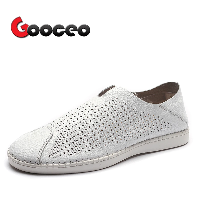

Men's Loafers Skateboarding Shoes Flats Moccasins For Men Summer Spring Air Hole Low-top Slip-On Driving Doug Light Breathable