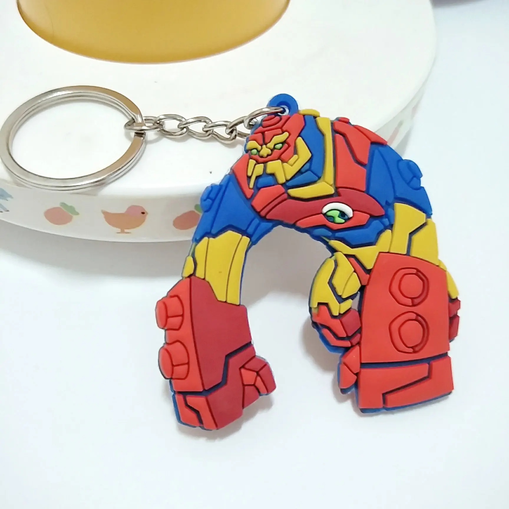 LLavero de PVC cosplay de dibujos animados de Ben 10 cuatro brazos Wildmutt novedad divertida silicona para llaves accesorios de joyería