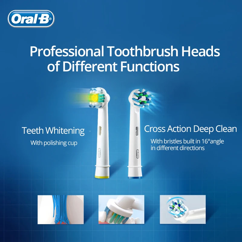 Oral B Pro4000 3D умная электрическая зубная щетка D20525 датчик давления 4 режима 48800 раз
