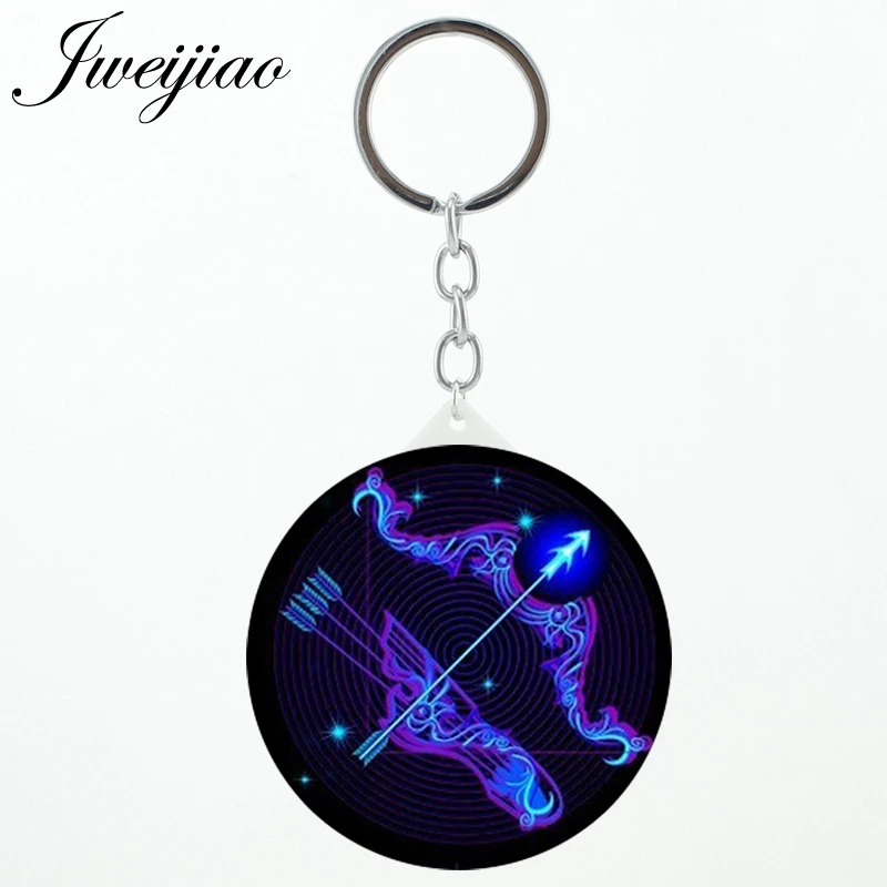 Jweijiao Blue Cartoon Sagittarius Makeup Mirrors Keyring Beauty Health 12 Constellation Round Mirror Portable Xz61 Makeup Mirrors Aliexpress