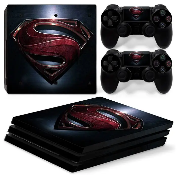 Waterproof Cover super man Vinyl Skin Sticker For PS4 Pro