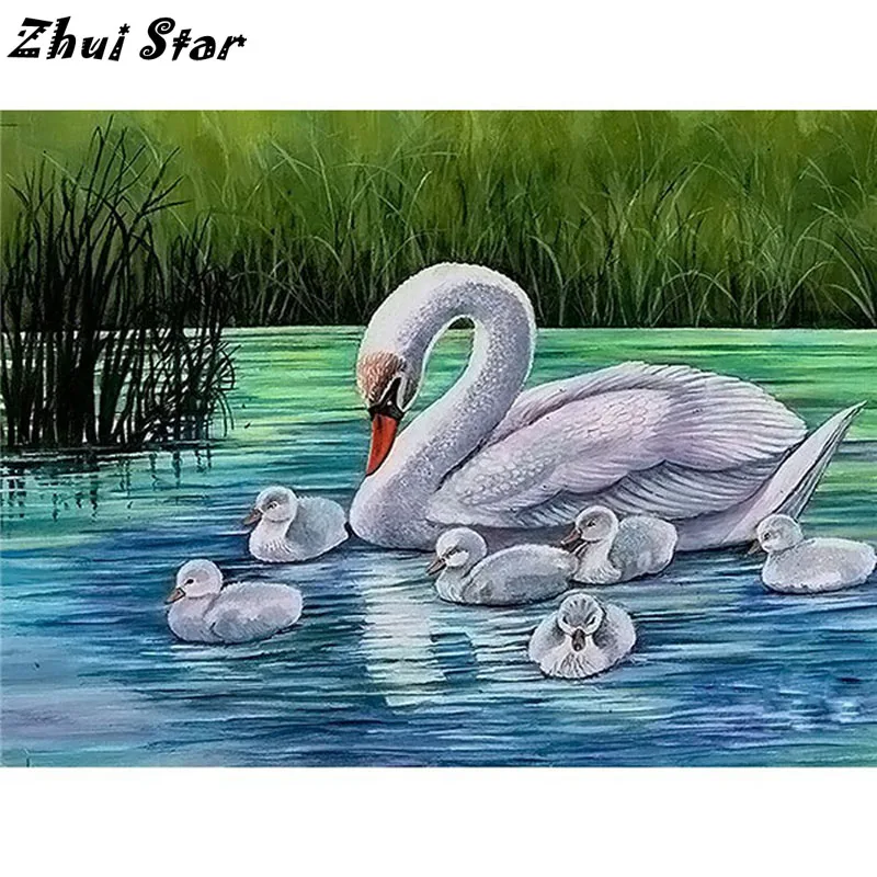 Zhui Star Full алмазная вышивка 5D живопись лебедь крестиком 3D Алмазная мозаика