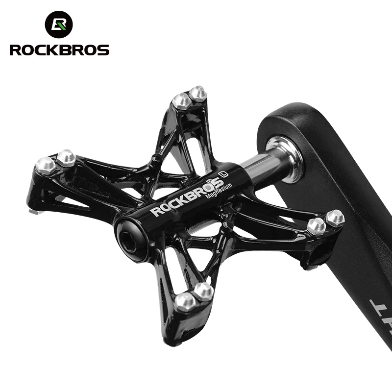 

ROCKBROS 3 Bearing Bicycle Pedals Platform Anti-skid Ultralight Road Mountain Bike Cycling Riding CNC Pedals Bicycle Bike Parts