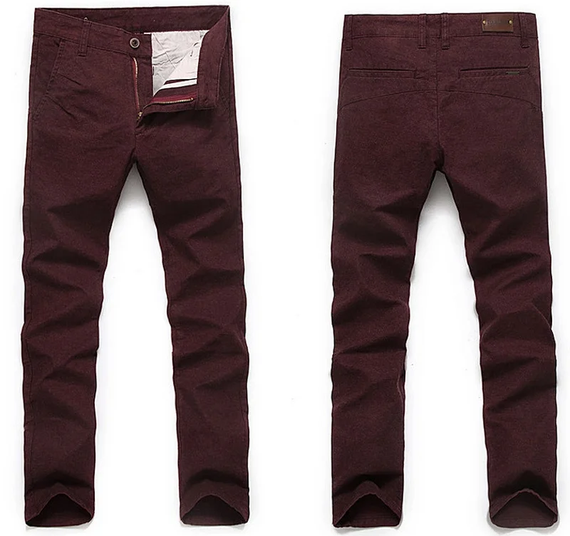 2016 Fashion Mid rise Slim Fit Cotton Work Chino Men