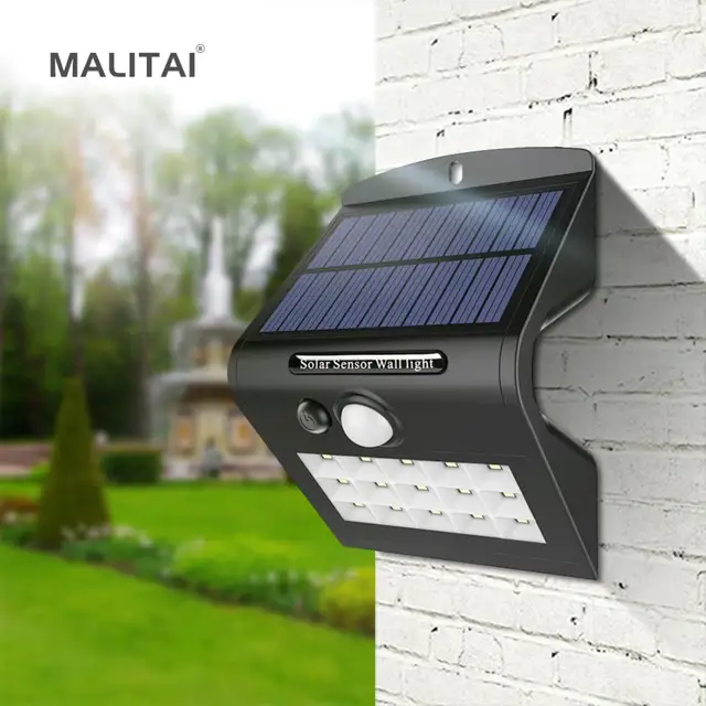 Easy To Replace Battery 18650 Solar Led Outdoor Wall Light Solar Led Outdoor Wall Light