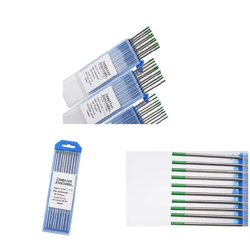 

10Pcs Pure Tungsten Electrode 1.0/1.6/2.0/2.4/3.0/3.2/4.0 x 175mm TIG Tungsten Needle TSH Shop