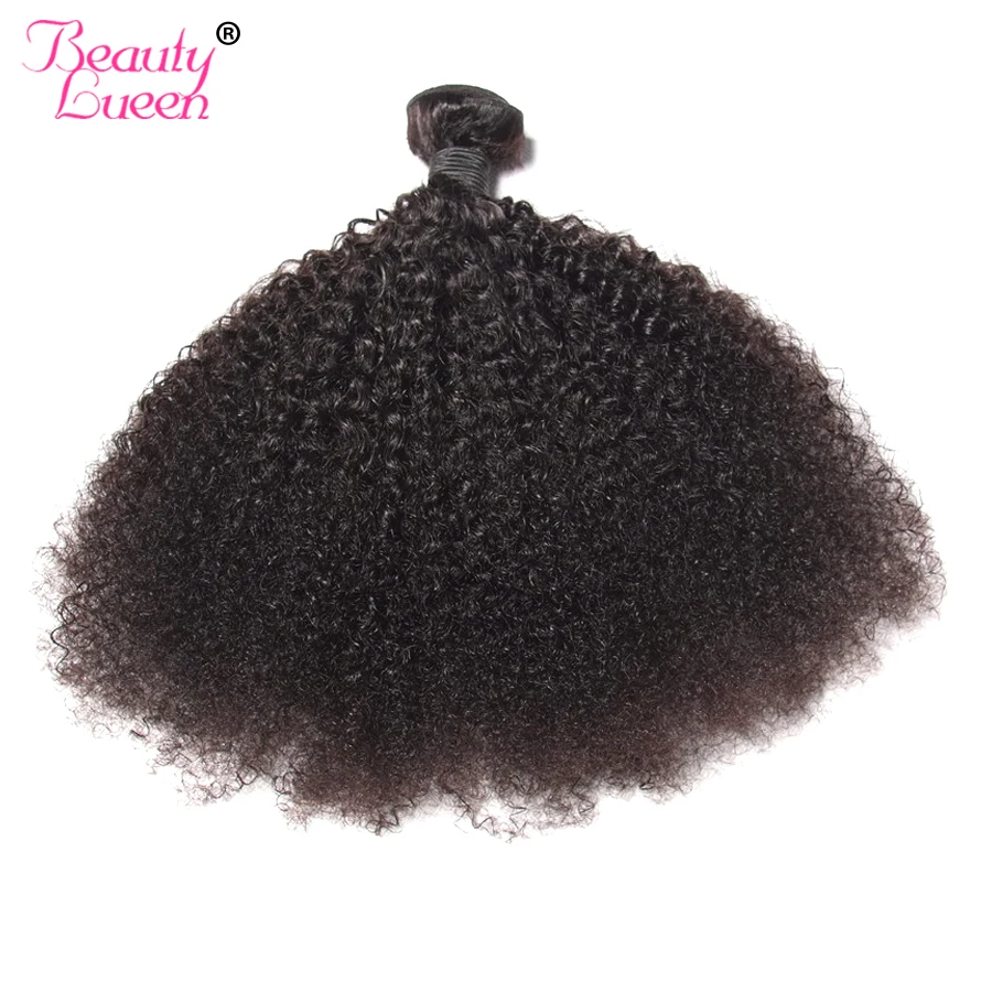 Mongolian Hair Afro Kinky Curly Hair Extension Human Hair Bundles Weave 1 Piece Can Buy 3/4 Bundles Beauty Lueen Non Remy Hair