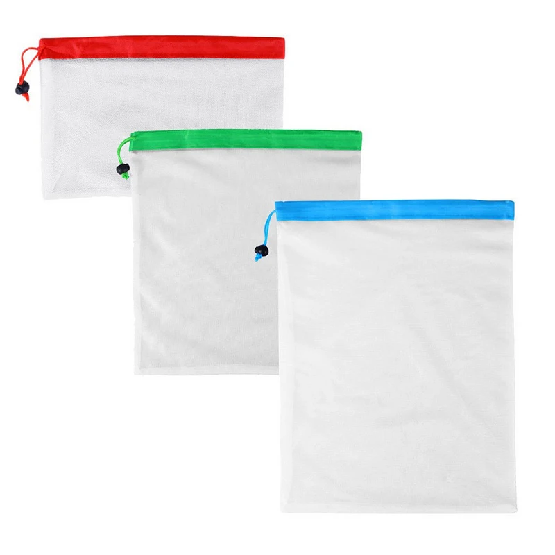 

Reusable mesh production bag green shopping bag fruit and vegetable toy container polyester mesh stitching kitchen accessories