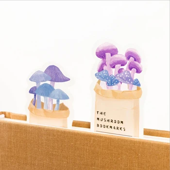 

30pcs/box mushroom Student Bookmarks Stationery Gift Realistic Kawaii Cartoon Bookmarks Office School Supply Stationery Gift