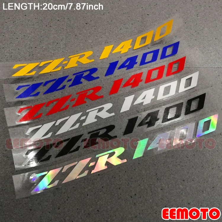 

Motorcycle body Wheel Rims Fairing Helmet Tank Pad Label logo reflective Stickers Decals For KAWASAKI ZZR1400 ZZR 1400