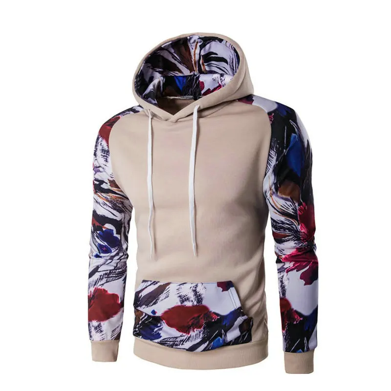 2016 Fashion Sweatshirt Hoodies Men Cotton Print Mens