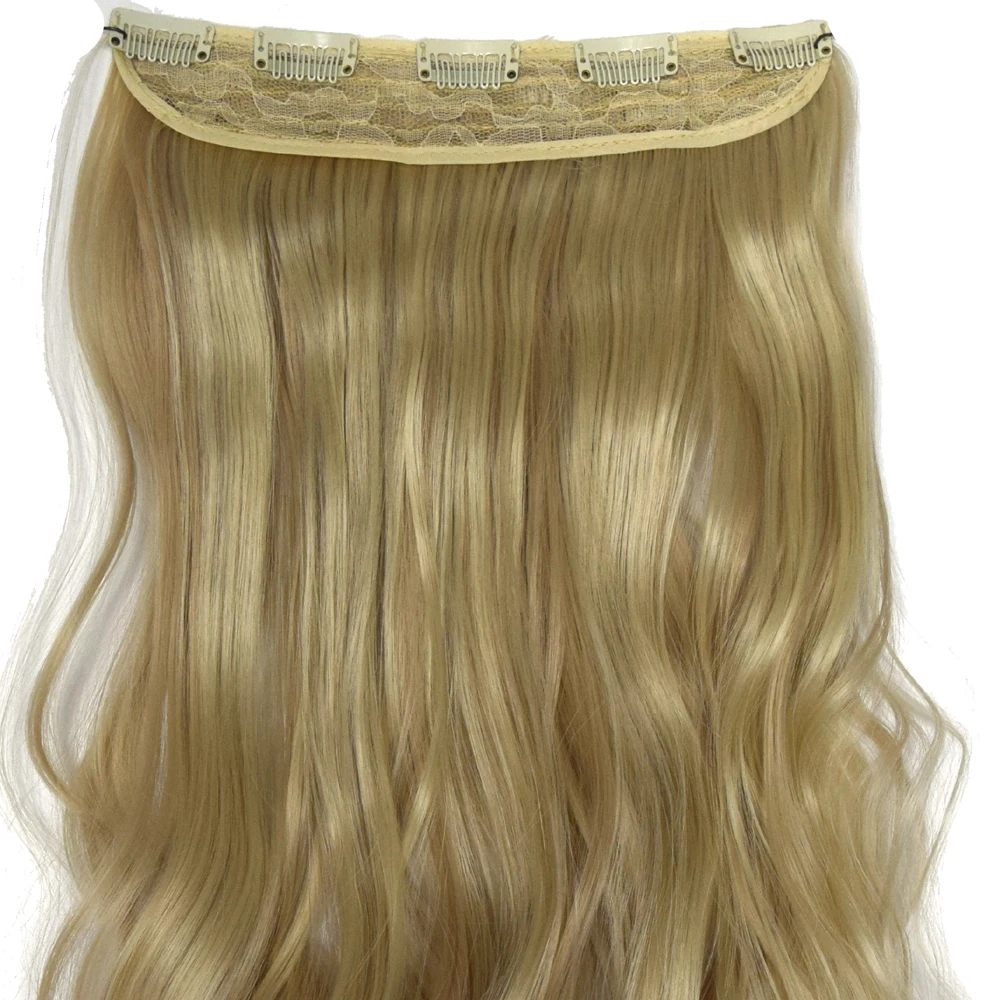 TOPREETY Heat Resistant B5 Synthetic Fiber 22" 55cm 120gr Wavy 5 clips on hair Extensions 40 colors