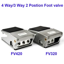 GOGOATC 4 ходовой/3 ходовой 2 Позиции Пневматический Ножной клапан 1/4 дюймов BSP FV420 FV320 ручной клапан с фитингами