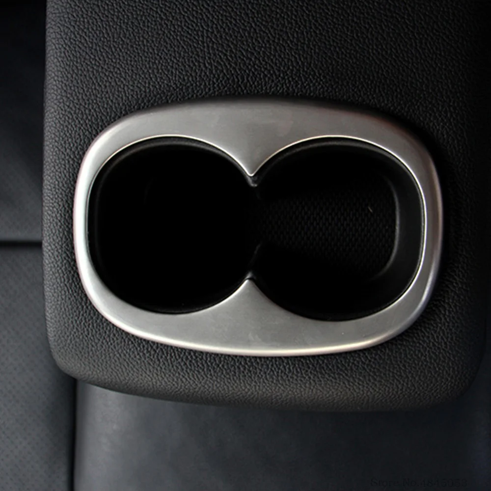 

AITWATT For Mitsubishi ASX 2013-2018 Silver Interior Water Cup Holder Trim Cover Decoration Stikers 1Pcs Car Accessories AITWATT