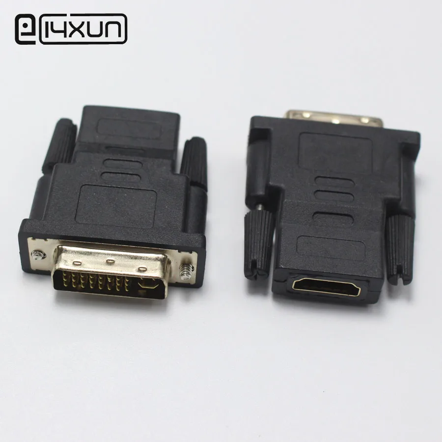 

EClyxun 1pcs DVI 24+5 Male To HDMI Female Plug jack Bidirectional Transmission Adapter Connector For Video Card