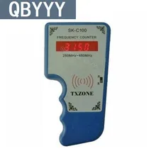 Cymometer Indicador QBYYY SK-C100 CONTADOR De Freqüência 250 mhz-450 MHZ Scanner Detector De Freqüência do Transmissor de Controle Remoto