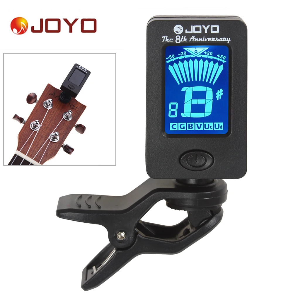LCD Clip-On Chromatic Tuner For Guitar Bass Violin Ukulele W/ Backlight