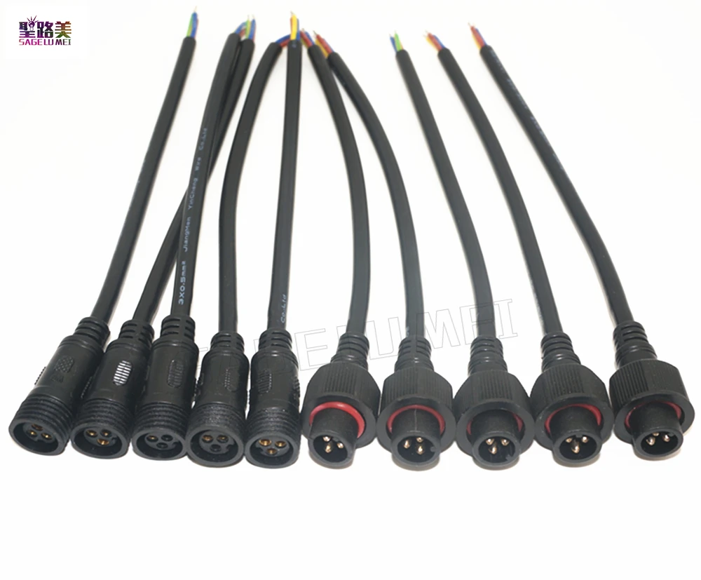 

5 pairs 3 Pin connector Male to Female Waterproof Cable connector for ws2811 ws2812 1903 16703 6812 led strip lighting