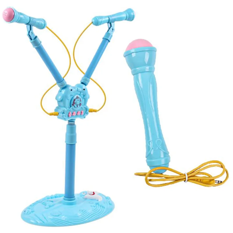 Двойной микрофон караоке головоломка раннее образование с мобильный телефон, микрофон инструмент ролевые игры игрушки в подарок