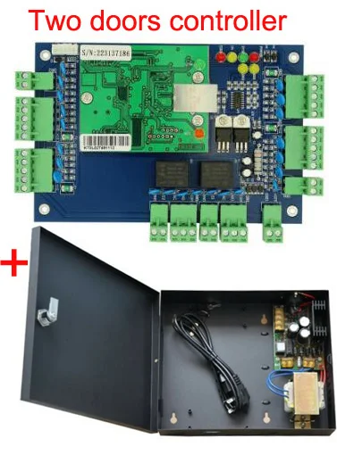 TCP/IP 1 2 4 дверь панель управления доступом с DC12V 5A блок питания домашний офис - Цвет: 2 doors controller
