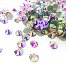 

Clear Crystal AB Bling Hot Fix Rhinestone Super Bright Glass Strass Hotfix All Size Iron On Rhinestones For Fabric Garment